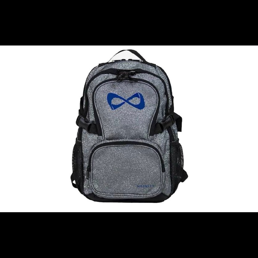 NFINITY // Sparkly Blue Logo Backpack